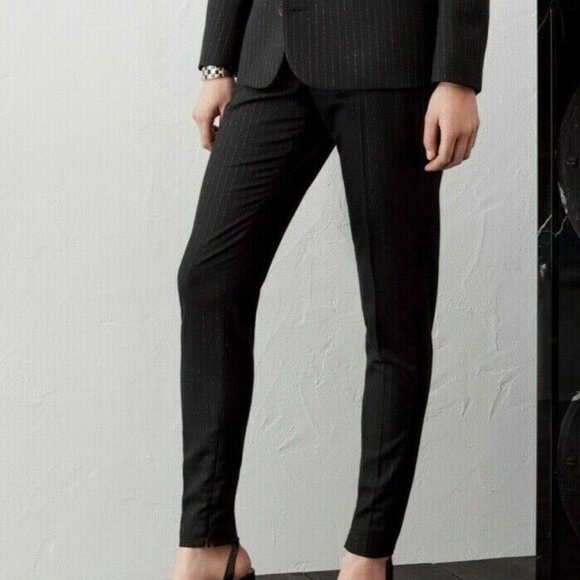 SAINT LAURENT WOMEN PINSTRIPE DRESS PANTS TROUSERS